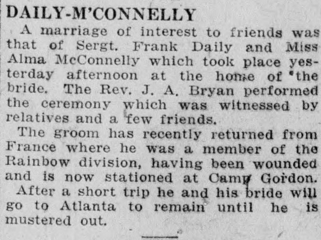 Segt. Frank Daily-Alma McConnelly